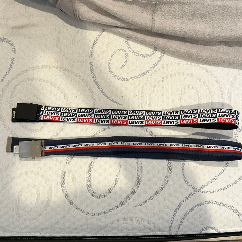 Two Levi belts, never worn.